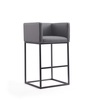 Manhattan Comfort Embassy Barstool in Grey and Black (Set of 3) 3-BS018-GY
